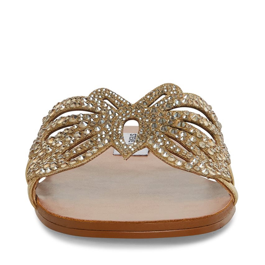 Gold Steve Madden Savannah Women's Slides | PH 7036JGY